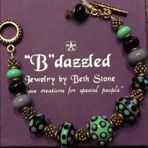 Beautiful,One-of-a-Kind,Lampwork/S.S. and Bali Sterling Bracelet-Artisan made